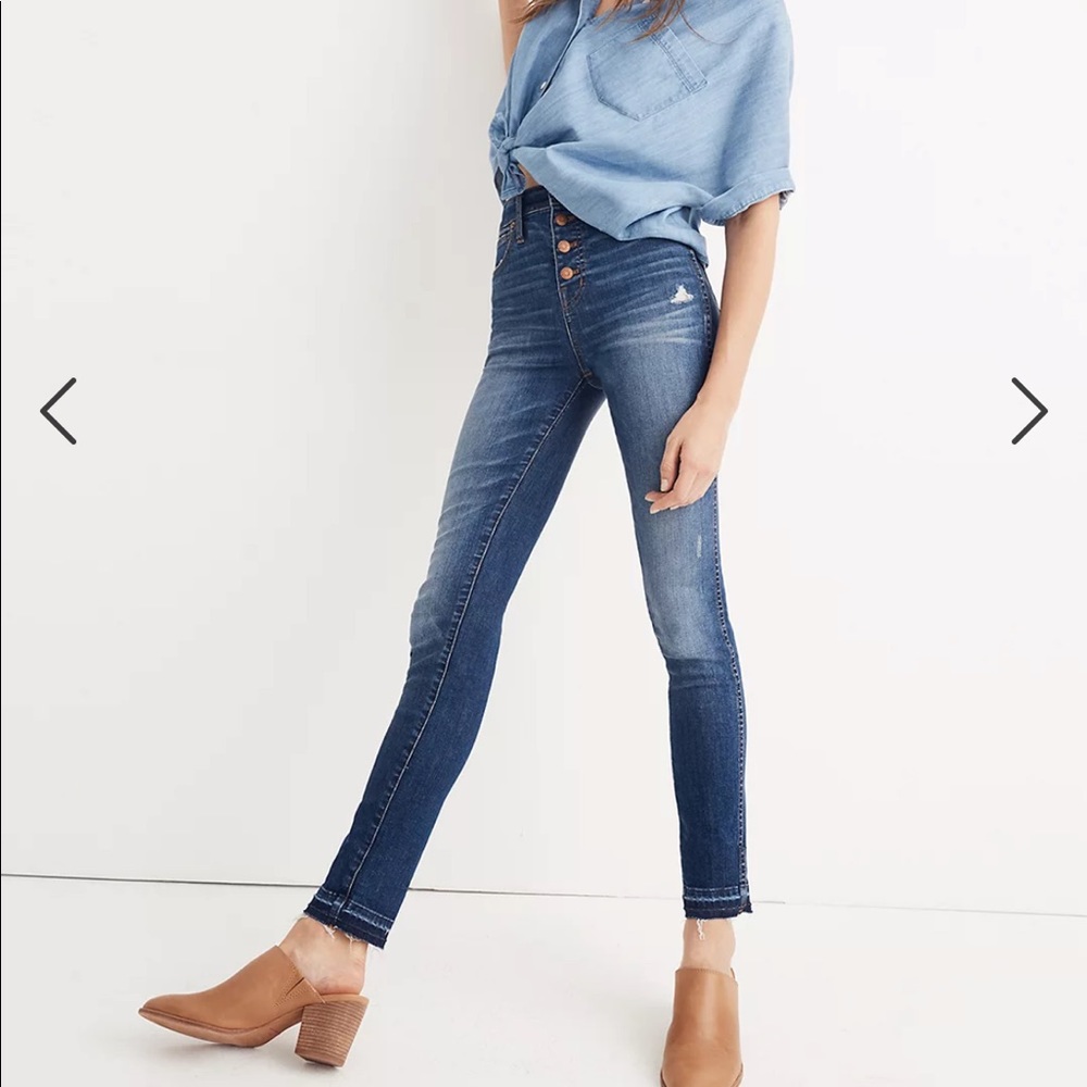 Madewell 10" High-Rise Skinny Jeans: Drop-Hem Edition